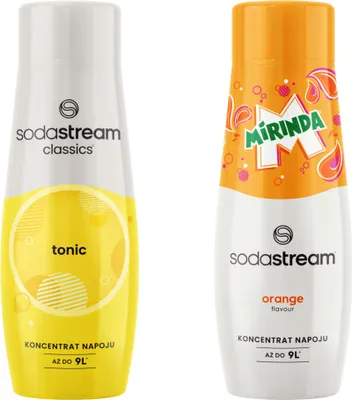 Produktbild von 2x SODASTREAM TONIC Sirup + MIRINDA Saftkonzentrat für Wassersättiger