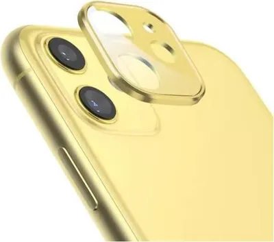 Produktbild von 3D Premium Japan Asahi 9H Linsen Kamera Folie Schutzglas Apple iPhone 11 Gelb