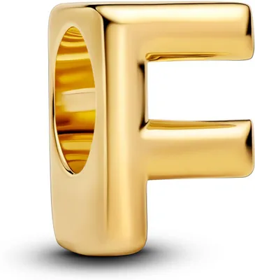 Produktbild von Pandora Charm Damen Buchstabe F Alphabet 14 Karat Vergoldet 763952C00