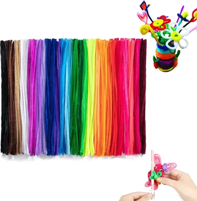 Produktbild von Pfeifenreiniger 220 Stück Pfeifenputzer zum Basteln 30CM Pfeifenreiniger zum Basteln Pfeifenreiniger Blumen für Bastelprojekte und Dekorationen