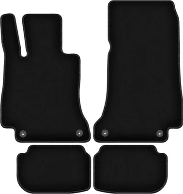 Immagine prodotto di Tappetini in velluto per Mercedes E A238 (2017-2023, cabrio 4matic) neri, set 4 pz, con fissaggi