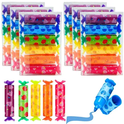Image de Mini marqueurs de surlignement en forme de bonbons, lot de 36, 6 couleurs, marqueurs de surlignement pour enfants
