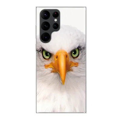 Produktbild von MuchoWow® Handyhülle Schutzhülle Hülle für Samsung Galaxy S22 Ultra Jungen - Adler - Amerikanischer Weißkopfseeadler - Vogel - Porträt - Schnabel - Augen Silikon Softcase Handy Hülle - Abbildung