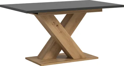 Produktbild von Kulissen-Esstisch >Motion< ausziehbar 190cm, Grau / Artisan Eiche Nachbildung - 150/190x76x90cm (BxHxT)