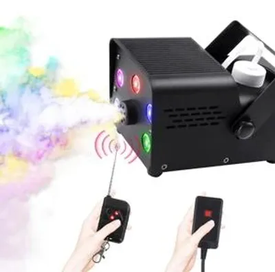 Produktbild von Nebelmaschine - 500 W - 4er-Set - RGB-LED-Bühnenlicht - Fernbedienung - EU-Stecker