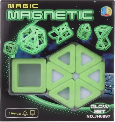 Obrázek produktu pro Magnetická stavebnice 14 ks svítící