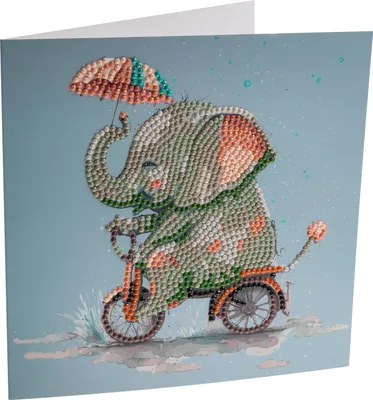 Produktbild von Diamond Painting "Crystal Art Card", 18 x 18 cm Elefant
