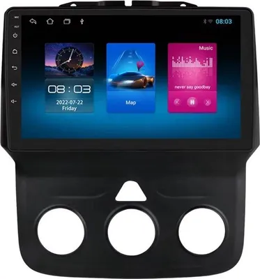 Zdjęcie produktu dla Radio samochodowe z Bluetooth i CarPlay do Dodge Ram 1500/2500 i 3500 (2013–2018) – kompatybilne z Apple i Android – system stereo – system nawigacyjny – 1 GB pamięci RAM, 16 GB pamięci