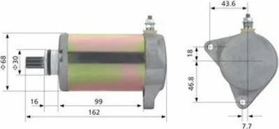 Produktbild von MATTHIES 10286 Anlasser 12 Zähne Linksrotation für Suzuki