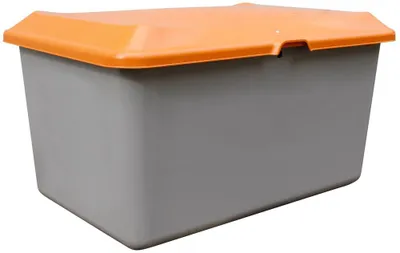 Produktbild von CEMO Streugutbehälter 400 l B1210xT820xH670 mm ohne Entnahmeöffnung grau/orange
