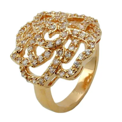 Produktbild von Ring mit weißen Zirkonias mit 3 Mikron vergoldet Ringgröße 56 gold 20mm
