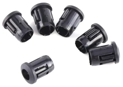 LED-Halter 50 Stück, 5 mm, Nylon, schwarz, für Leuchtdioden