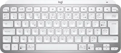 Immagine prodotto di Tastiera wireless Logitech MX Keys Mini AZERTY retroilluminata, grigio chiaro, ergonomica