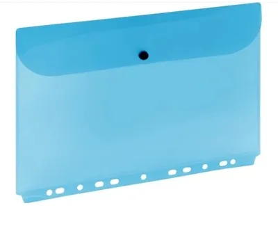 Produktbild von Dokumentenmappe A4 mit Druckknopfverschluss, Blau, für bis zu 100 Blätter