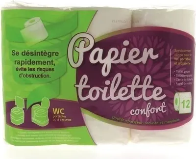 Obrázek produktu pro Chemický toaletní papír, rychlé rozpuštění, pro přenosné a kazetové toalety, balení 12 rolí