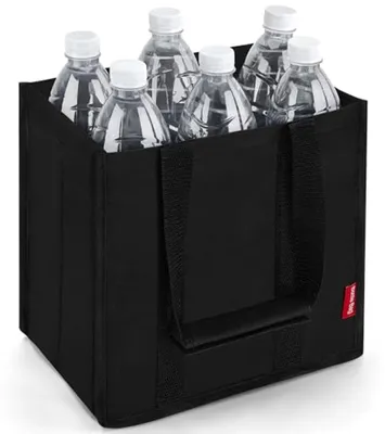 Flaschentas für 1,5 Liter Flaschen - Schwarz, Geeignet für 6 Flaschen