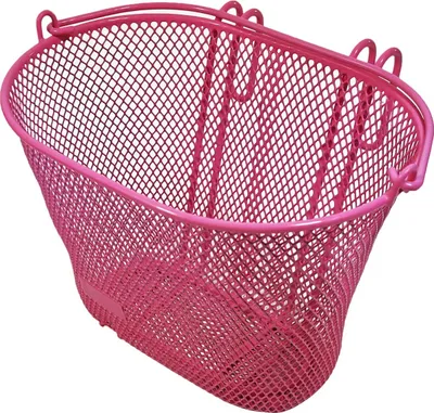 Produktbild von Kinder Fahrradkorb pink Lenkerkorb Metall vorne Korb Kinder Fahrrad 20x18x10cm