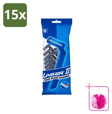 Obrázok produktu pre 15 ks jednorázových holiacich strojčekov Laser 2 pre mužov – výhodný balík – 15 kusov