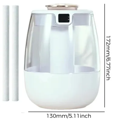 Image de Humidificateur d'air 1,5L - Humidificateur de bureau USB-C - Grande capacité - Double diffuseur de brume - Fonctionnement silencieux (<36 dB) - Veilleuse LED - Arrêt automatique