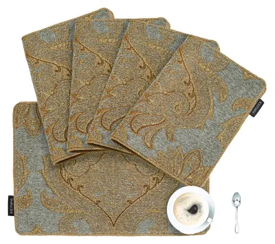 Platzsets 30x45 cm, 4er-Set, hellblau, luxuriöse Tischmatten