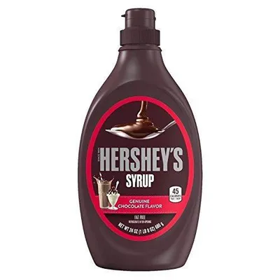Produktbild von Hershey’s Chocolate Syrup 680 g – Amerikanischer Schokoladensirup für Shakes, Eis & Desserts + Heartforcards Versandschutz