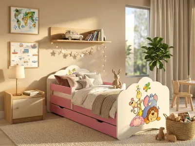 Immagine prodotto di Letto per bambini Happy Babies Mobi – con materasso, cassetto e protezione anticaduta, 80x160, letto per bambine e letto per ragazzi, letto per bambini (n. 5)