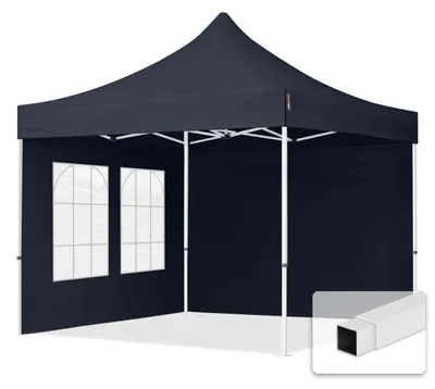 Obrázek produktu pro Nůžkový stan 3x3 m, ocel, vč. 2 bočnic tmavě šedá