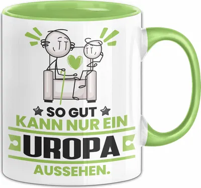 Produktbild von Uropa Geschenk Tasse So Gut Kann Nur Ein Uropa Aussehen Geschenkidee Kaffee-Becher (Grün)