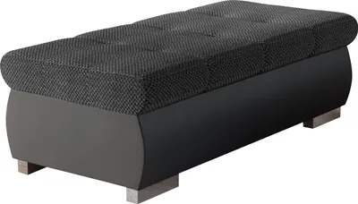 Produktbild von MIRJAN24 Polsterhocker Orkan Groß, Moderne Sitzhocker vom Hersteller, Holzkonstruktion, 120x60x39 cm (Farbe: Soft 029 + Majorka 03)