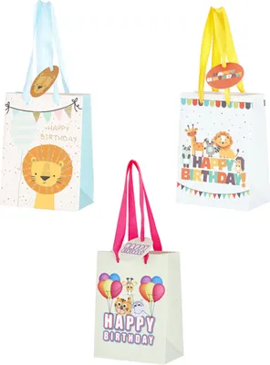 Produktbild von Geschenktüte Kinder Geburtstag, 3/s, M, ca.23cmH