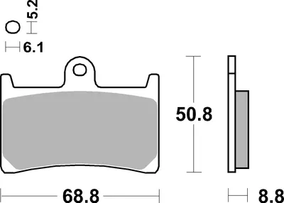 Produktbild von Bremsbelag SBS 639HF (Satz pro Scheibe) Street Ceramic