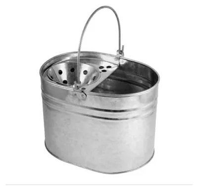 Produktbild von Mopp-Putzeimer, Metall, verzinkt, robust, Kapazität 16 Liter