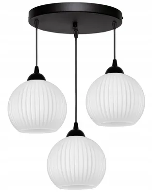 Produktbild von FKL DESIGN Deckenlampe Deckenleuchte E27 Kugel aus Weiß Glas Serie N899 (ER3)