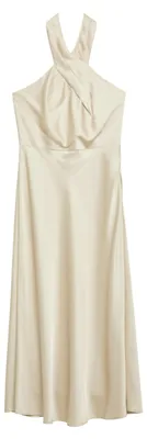 Produktbild von Comma Damen Festliches Midi-Kleid ärmellos Neckholder Fit-and-Flare Grau/Schwarz Gr. 34