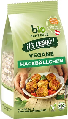 Produktbild von Vegane Hackbällchen auf Soja und Erbsenproteinbasis 150g