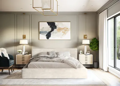 Produktbild von Polsterbett Doppelbett OMAHA 160x200cm in Stoff Macau Pearl