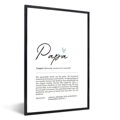 Produktbild von MuchoWow® Gerahmtes Poster rvm-papa 40x60 cm - Poster mit Schwarzem Bilderrahmen Wandposter Rahmen Foto Bilder - Papierdruck - Wandbilder