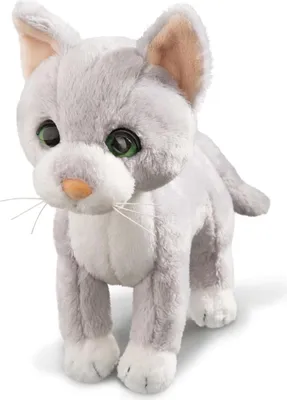 Produktbild von NICI Katze Stehend, Plüschtier, Plüsch Tier, Kuscheltier, Polyester, Weiß / Schwarz, 22 cm, 41562