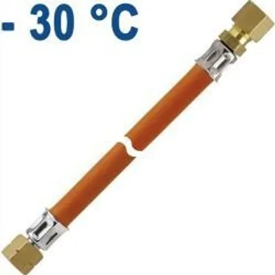 Produktbild von GOK Schlauchleitung korrosionsbeständig Marine Gas PS10bar G1/4LH UEM x RVS8 x 400 mm