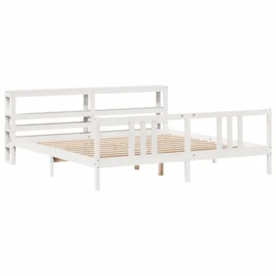 Obrázok produktu pre vidaXL Rám postele s čelom bez matraca biely 200x200 cm