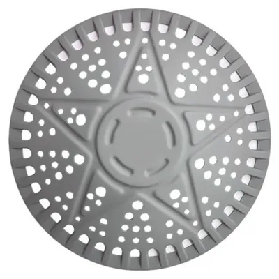 Produktbild von INF Silikon Einteilig 14cmx14cm Bodenablauf Elastischer Haarfänger Dusche Grau