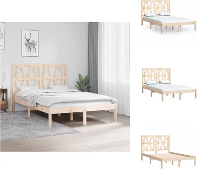 Produktbild von vidaXL Massivholzbett Kiefer 120x200 cm -  Betten & Bettgestelle