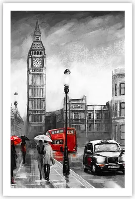 Produktbild von Poster - Poster ohne Rahmen - London Bus - 61x91,5 cm - Wand Bild - Wanddeko - Wandbilder - Kunstposter - Wandposter - Bilder - Kunstdruck - Wanddekoration - Wandbild - P2XPA61x91-3939