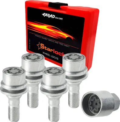 Image de Vis de roue antivol pour Peugeot 607 jusqu'en 2002 Gris lot de 4 M12X1,25