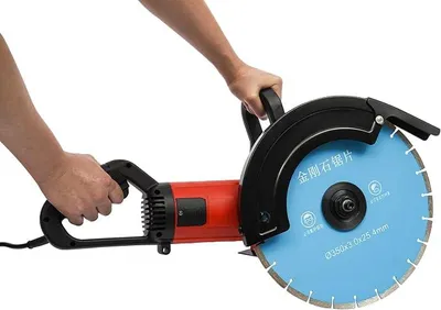Image de Scie à béton électrique, 3500W, machine à rainurer les murs avec tuyau d'eau, 3800 tours/minute, machine à fendre les murs pour briques, béton, marbre et pierre
