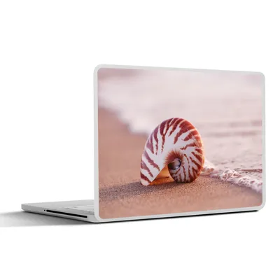 Produktbild von MuchoWow® Laptop Aufkleber Sticker Cover Muschel - Strand - Meer - Sand 31x22.5 cm - Laptop-Deko
