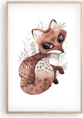 Produktbild von Gerahmtes Poster - Rahmen in heller Eiche - Fuchs November Tier - 61x91,5 cm - Wand Bild - Wanddeko - Wandbilder - Kunstposter - Wandposter - Bilderrahmen - Bilder - Kunstdruck - P2NPA61x91-4968