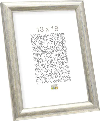 Obrázok produktu pre Deknudt S40CD2 drevený fotorámik strieborný 18 x 24 cm