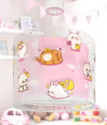 Zdjęcie produktu dla Lampa sufitowa Kawaii Friends Zwierzęta Różowy dla dzieci