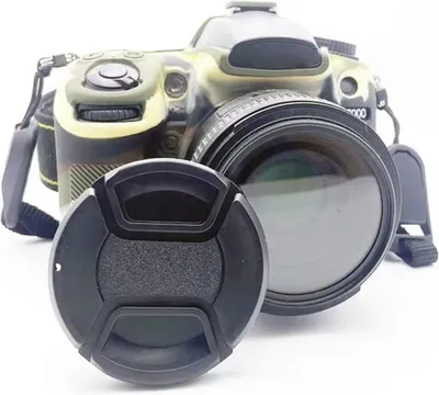 Immagine prodotto di CHPN – Copertura obiettivo – Copertura per obiettivo – Cappuccio per obiettivo di fotocamera – Copertura obiettivo compatibile con fotocamere Nikon e Canon – 58 mm – Nero